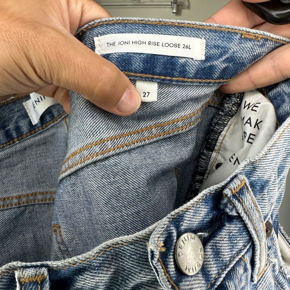 Aritzia Denim Forum The Joni High Rise Loose 26l Size 27 Straight Leg High Rise - Picture 7 of 9